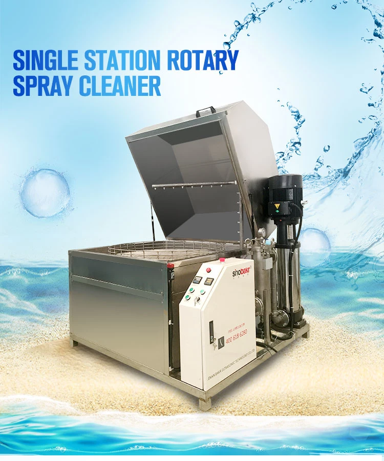 Engine Cylinder High Pressure Spray Cleaning Machine with Rotary Tooling Basket